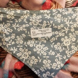 Ashleigh's Homemade Blue Floral Dog Bandana